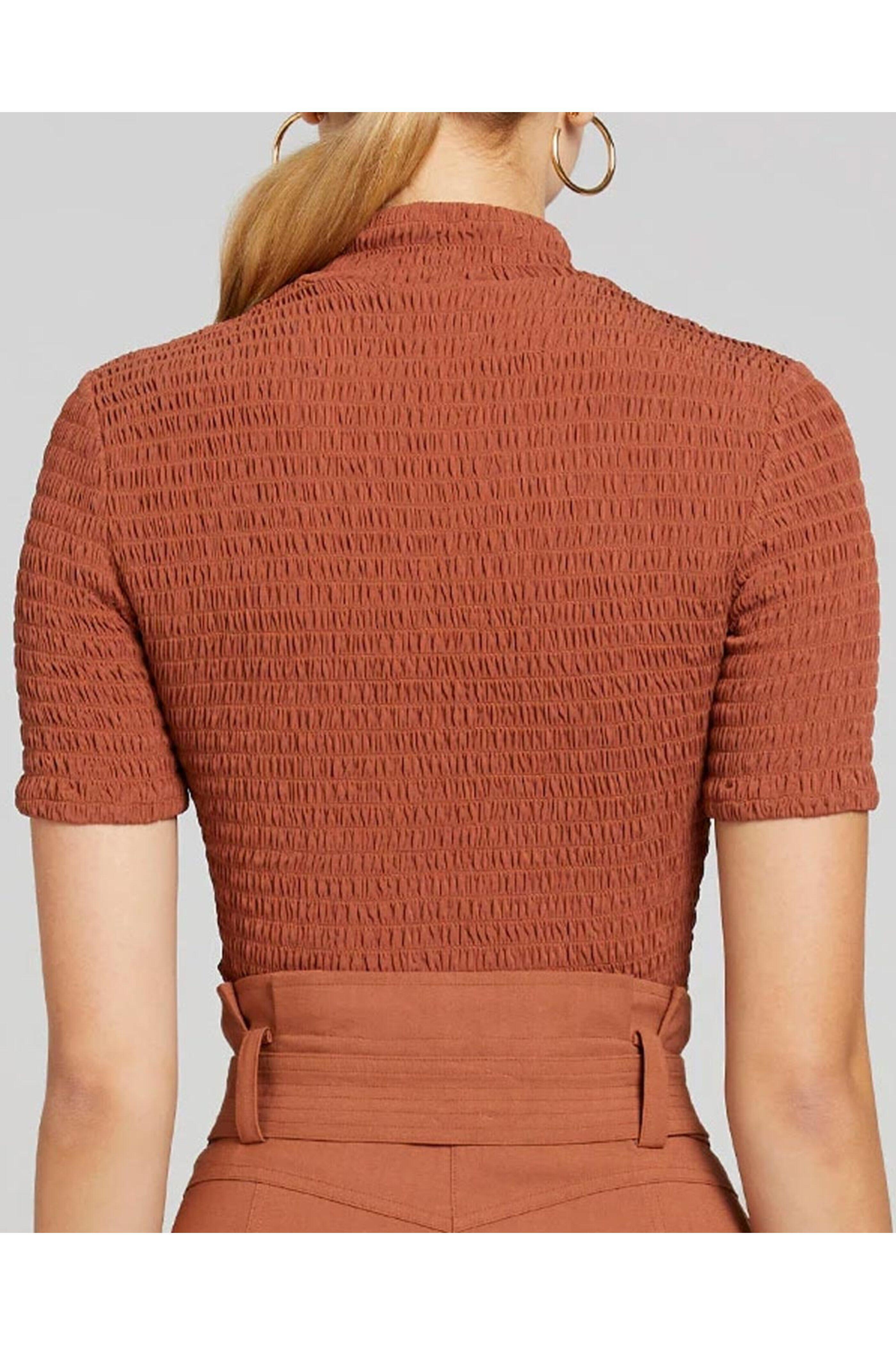 A.L.C. - Deep Amber Smocked Dana Top