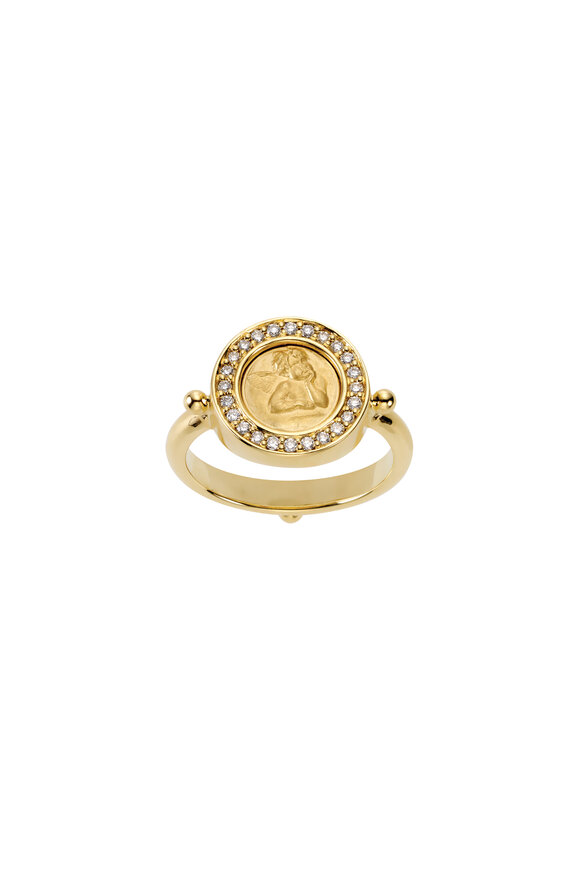 Temple St. Clair - 18K Yellow Gold Diamond Angel Ring