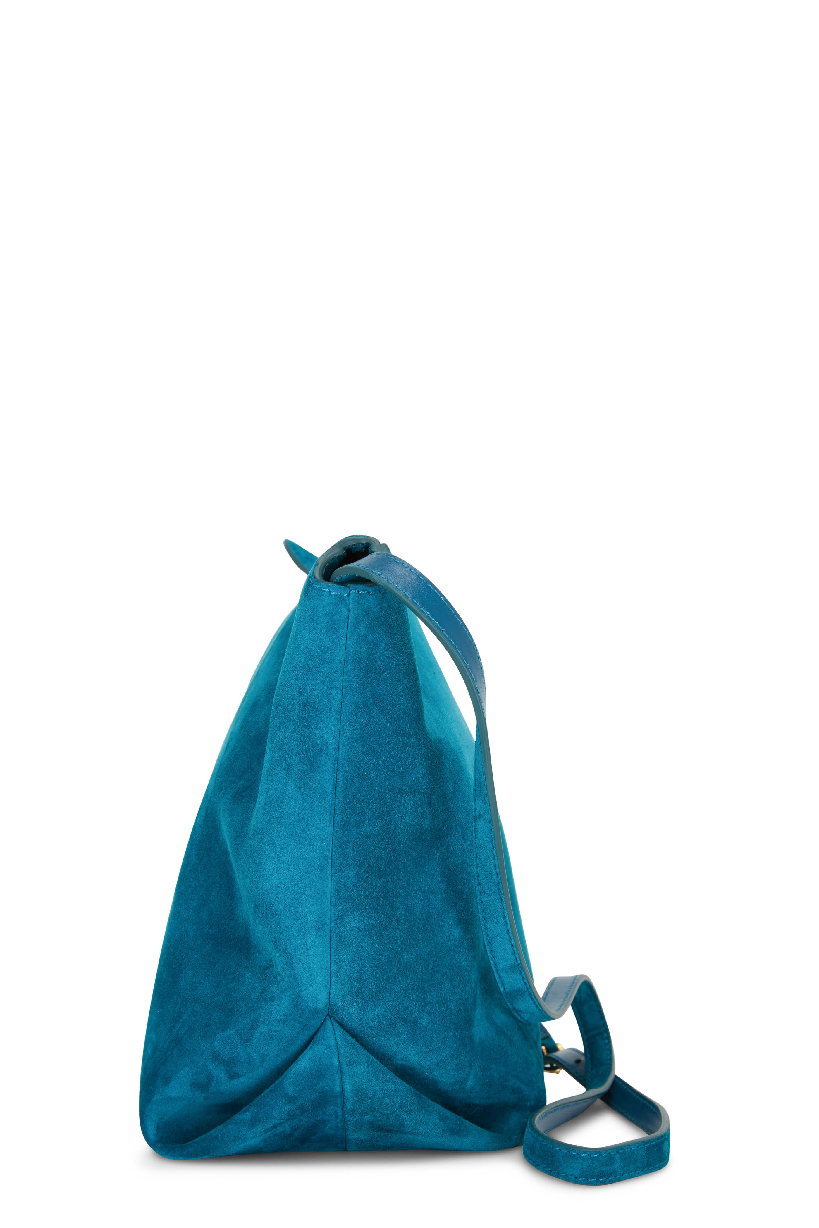 Khaite - Frances Dark Teal Suede Crossbody