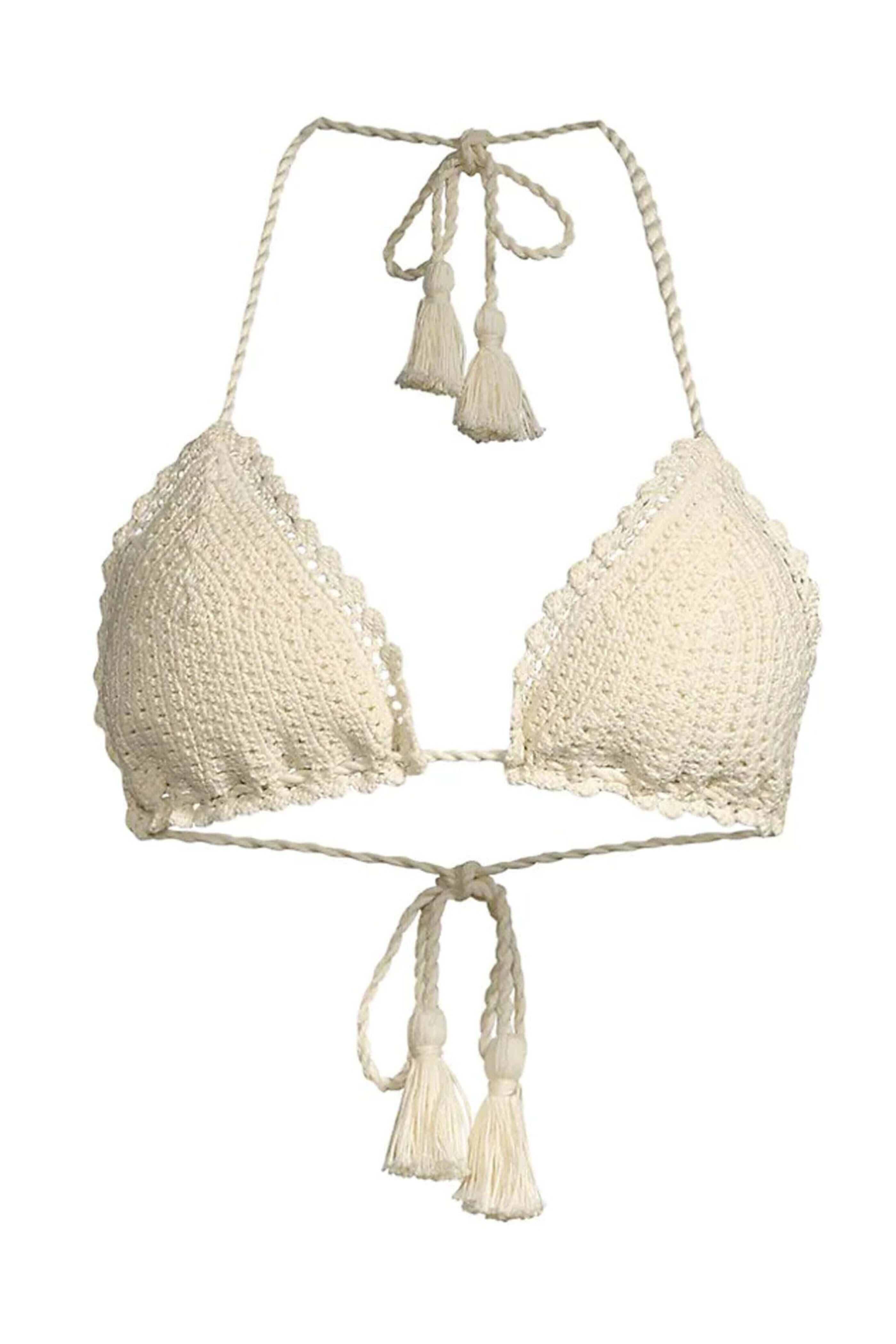 Veronica Beard - Natural Crochet Cala Bikini Swim Top