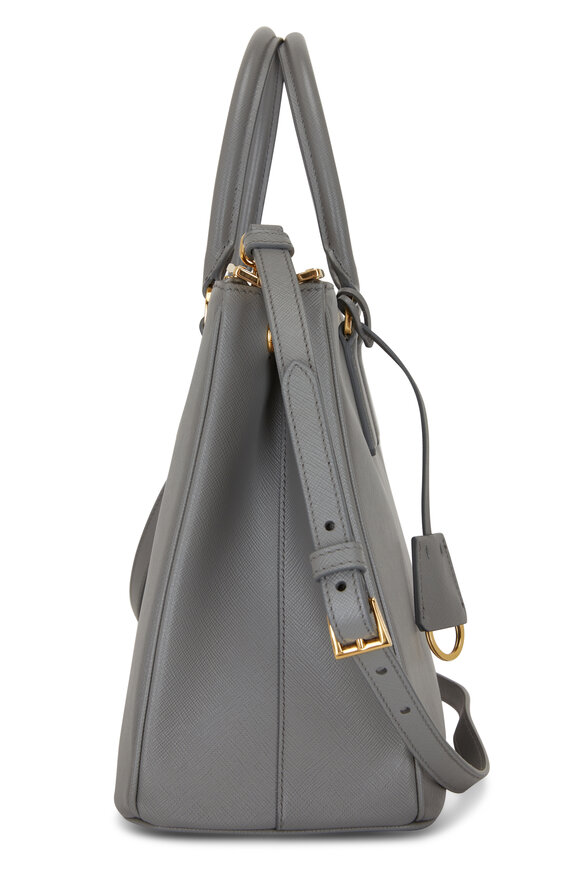 Prada - Gray Saffiano Leather Tote