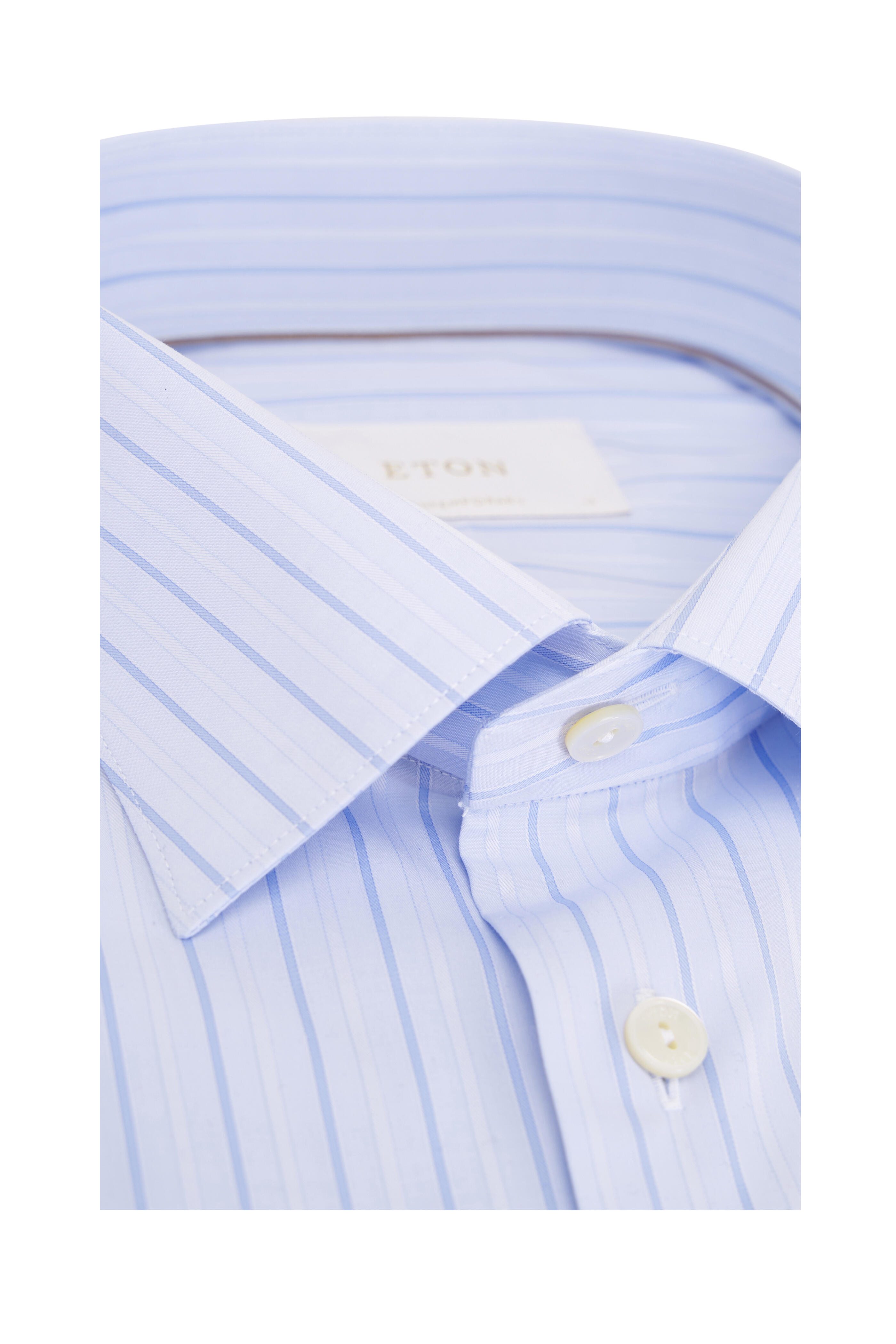 Eton - Light Blue Stripe Cotton Dress Shirt