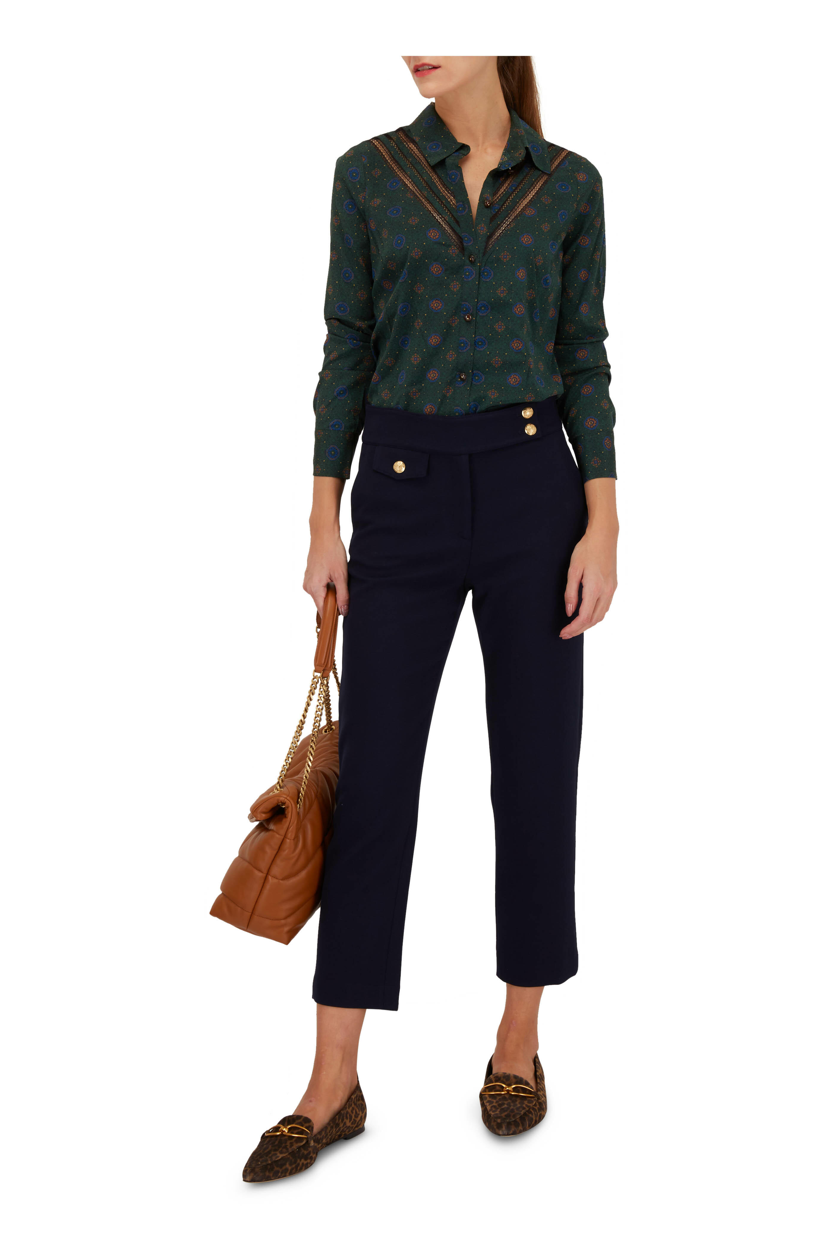 Veronica Beard - Renzo Navy Blue Ankle Pant