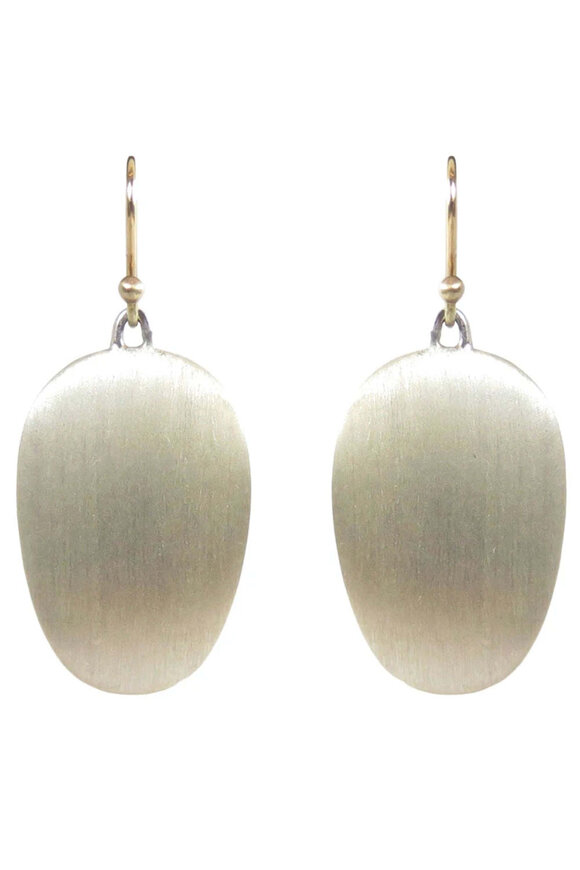 Ted Muehling Sterling Silver Large Chip Earrings - view 1