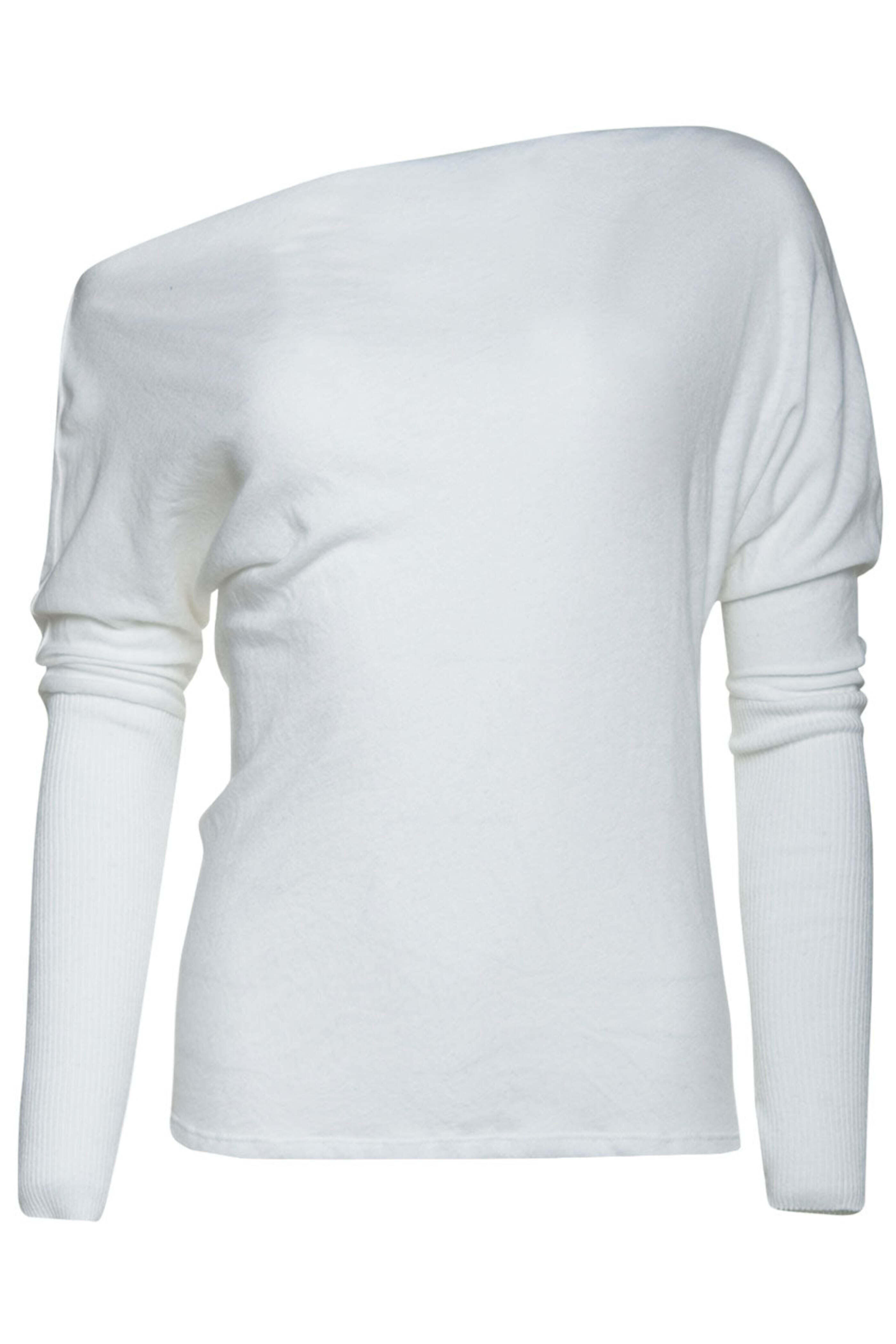 Enza Costa - White Cashmere Off The Shoulder Top