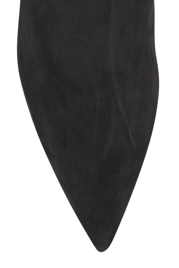 Santoni Giulie Black Suede Boot, 40mm - view 4
