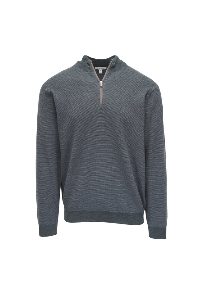 Peter Millar - Mariner Sea Island Gale Gray Cotton Polo