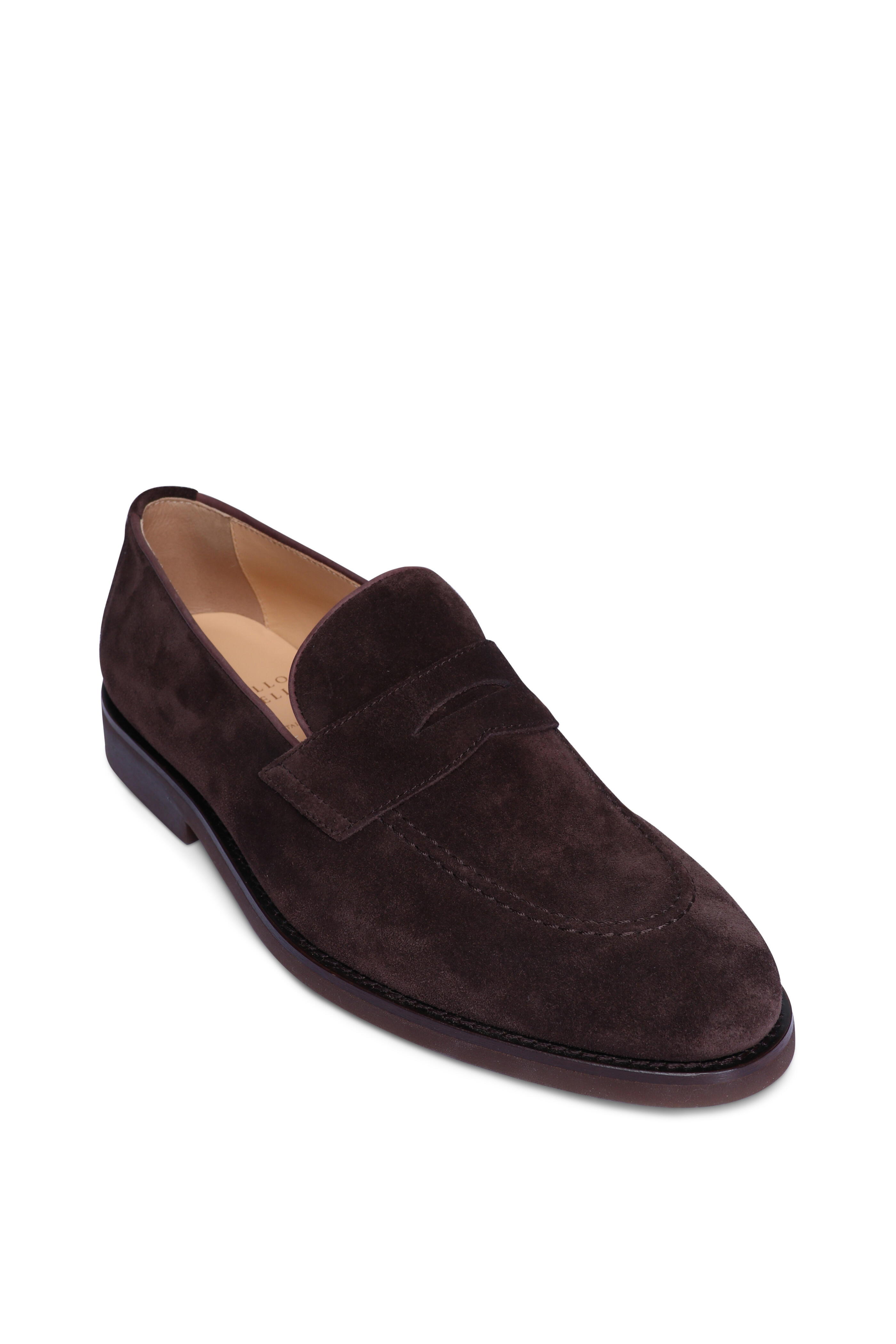 Brunello Cucinelli - Coffee Suede Penny Loafer