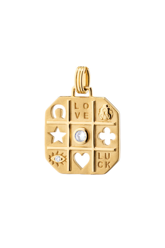 Monica Rich Kosann 18k Yellow Gold Good Luck Charm Pendant