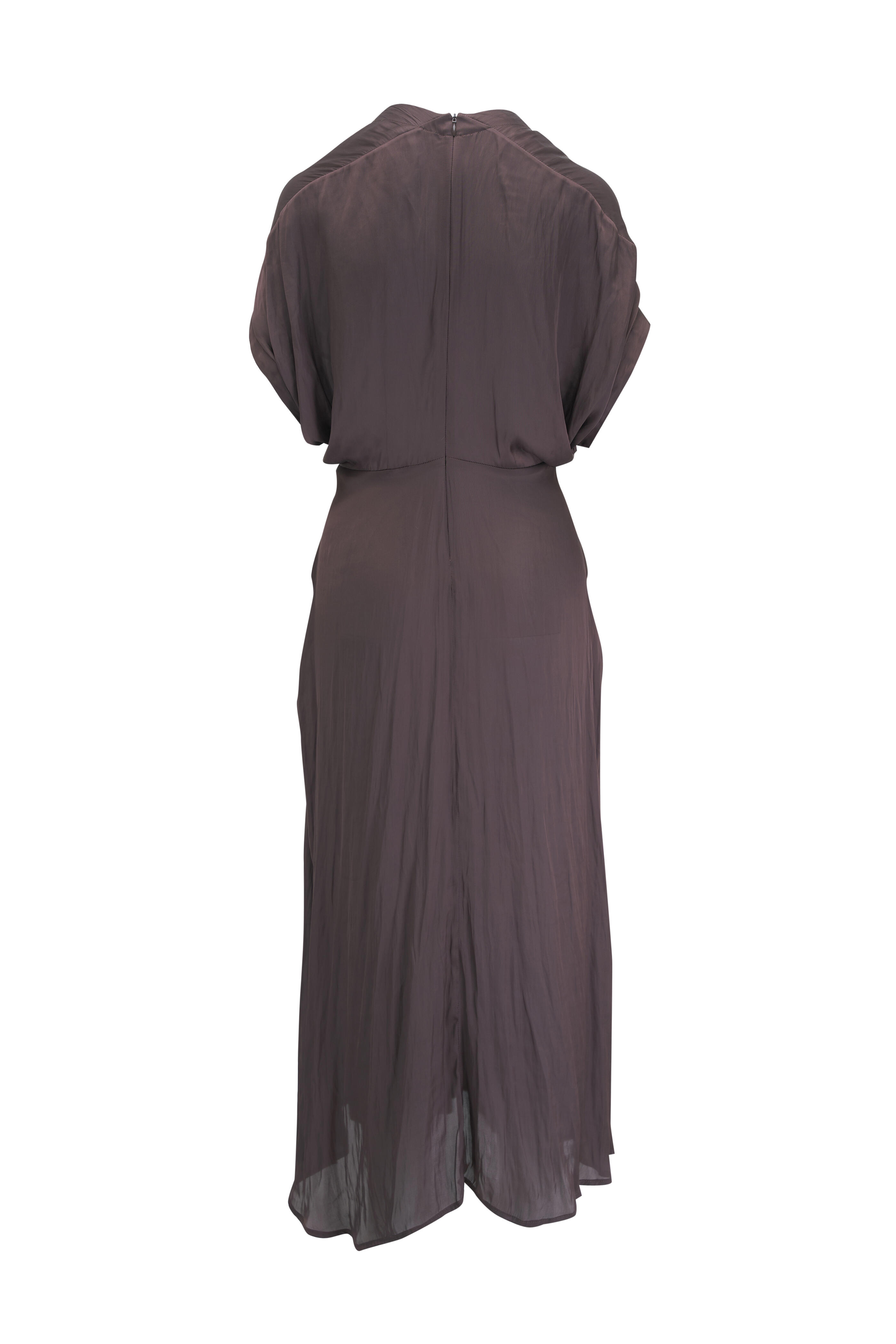 Zero + Maria Cornejo - Aki Wave Chocolate Midi Dress