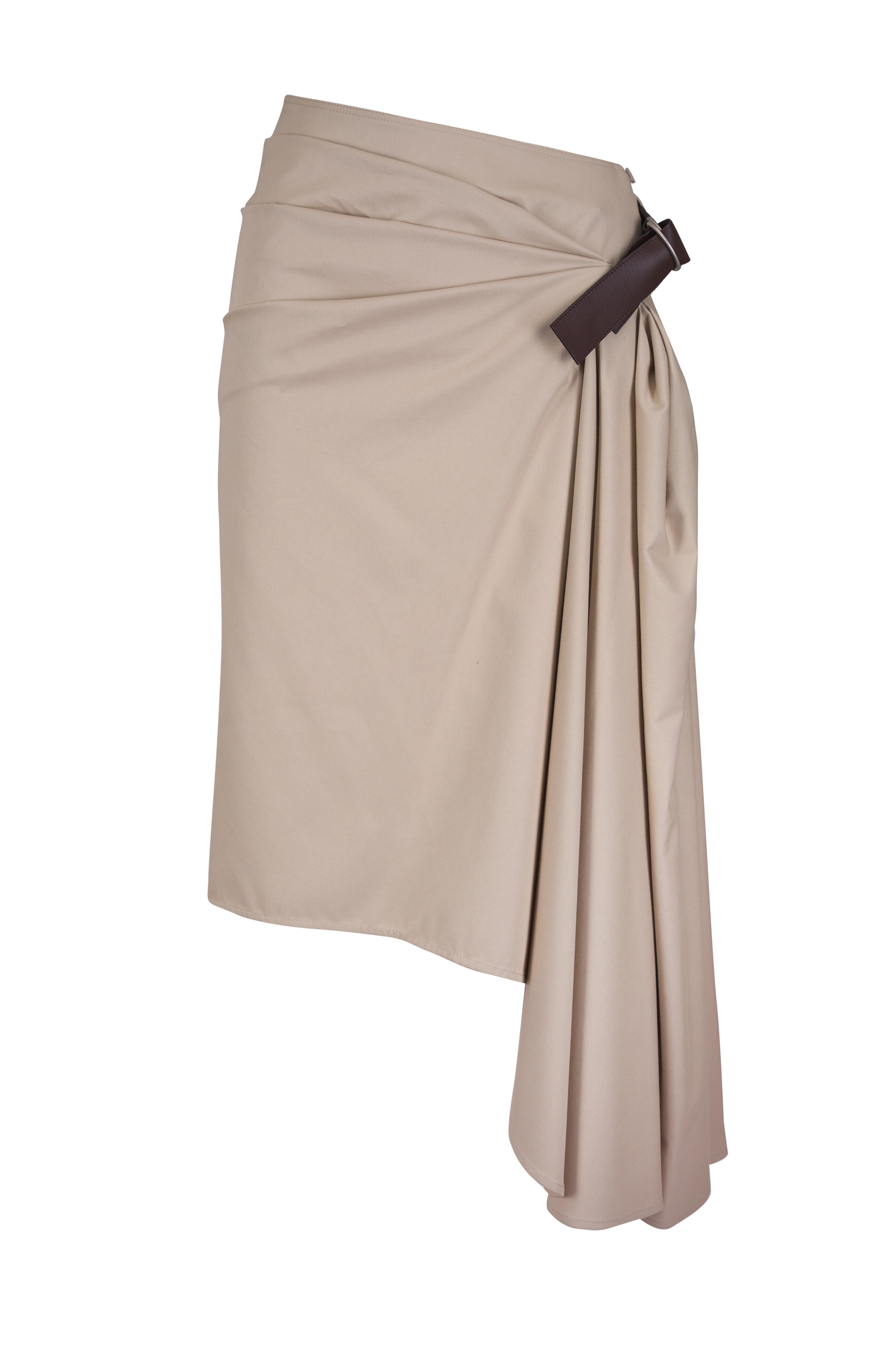 Loewe - Beige Cotton & Silk Belted Skirt