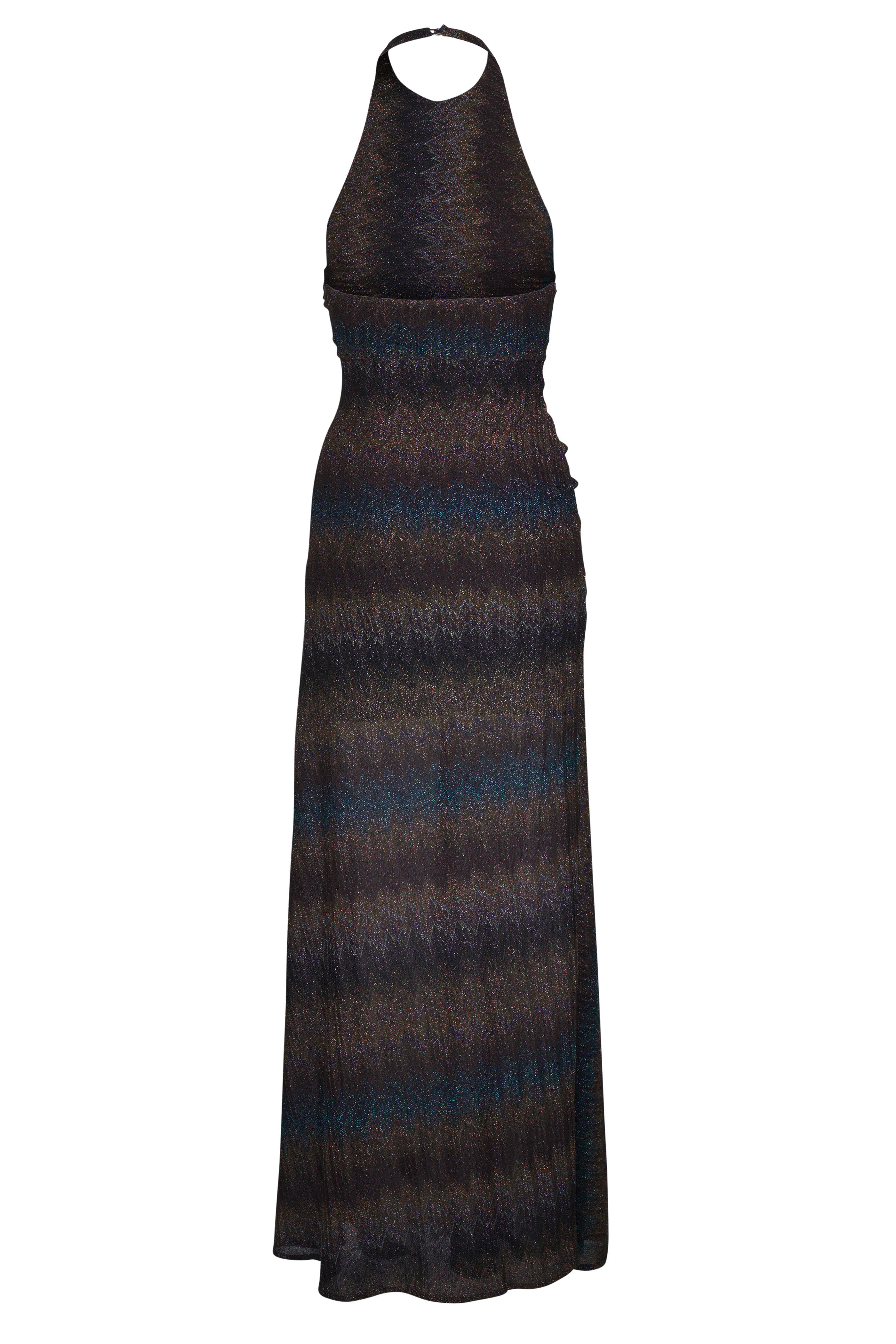 Missoni - Navy Blue Metallic Halter Gown