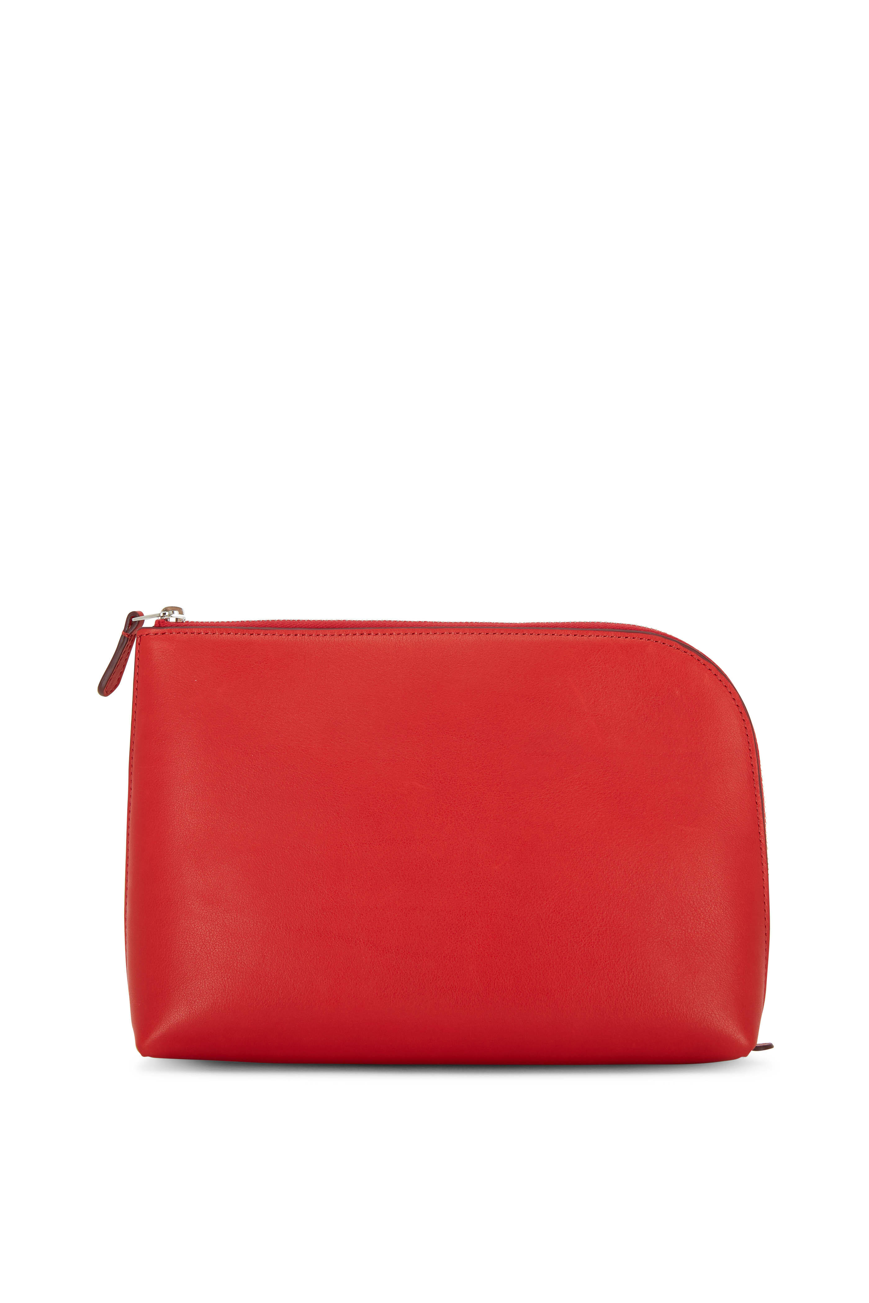 The Row - Ruby Red Leather Medium Pochette | Mitchell Stores