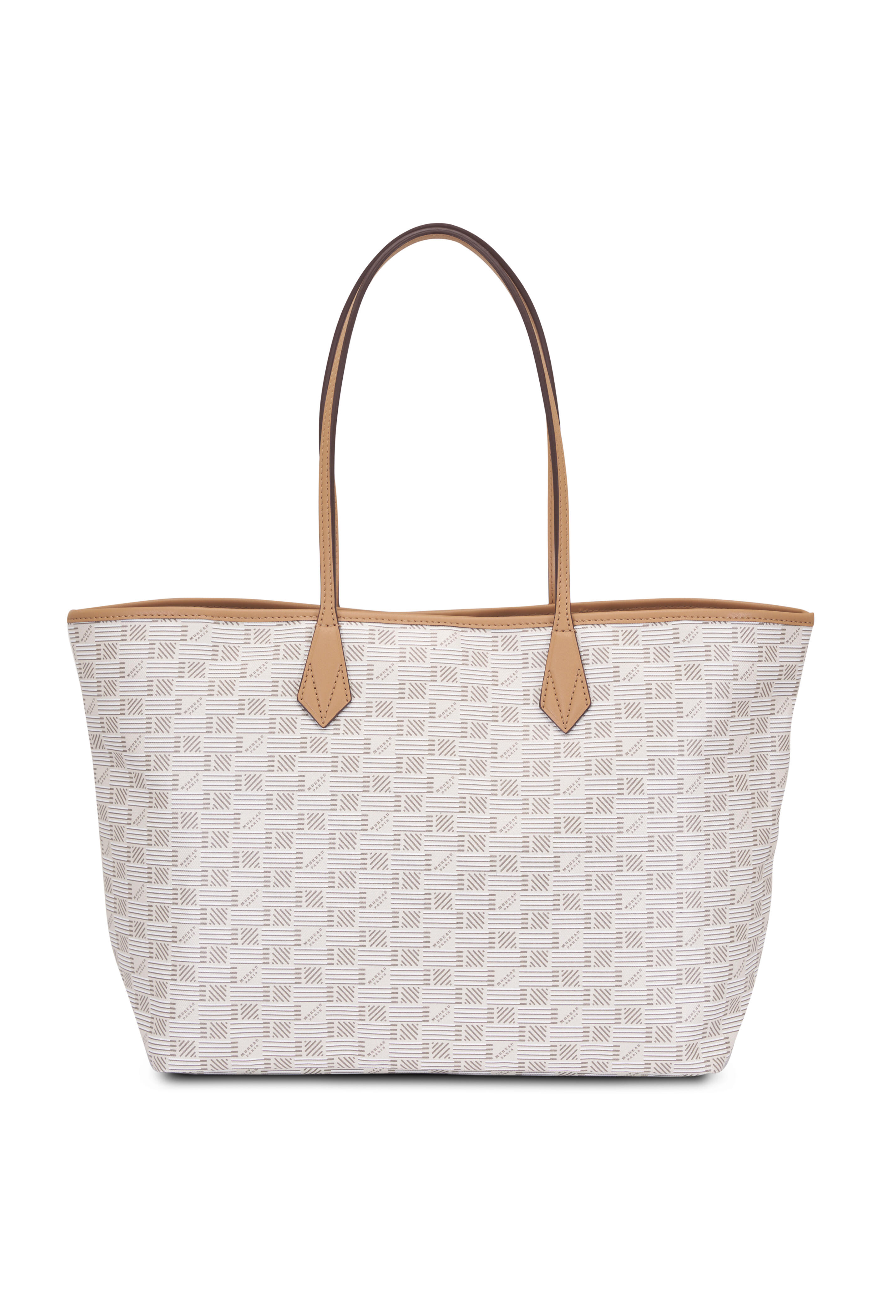 Moreau Paris - Medium Saint Tropez Beige & Ivory Monogram Tote