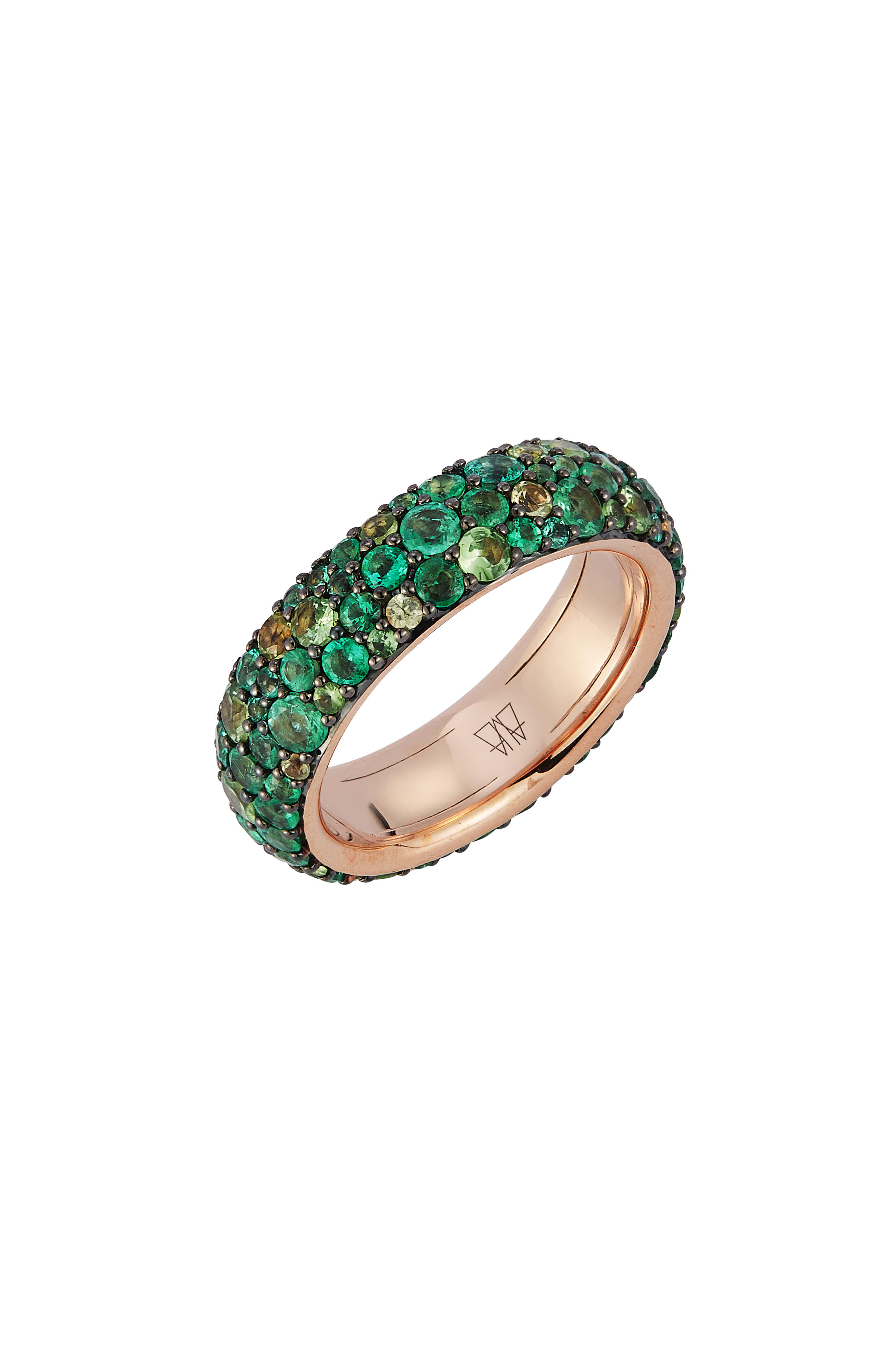Walters Faith - OC x WF 18K Emerald & Tsavorite Band Ring