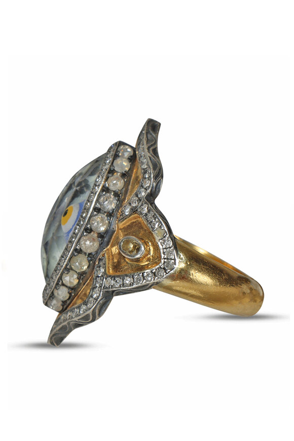 Sevan Bicakci Diamond Evil Eye Shield Ring - view 2