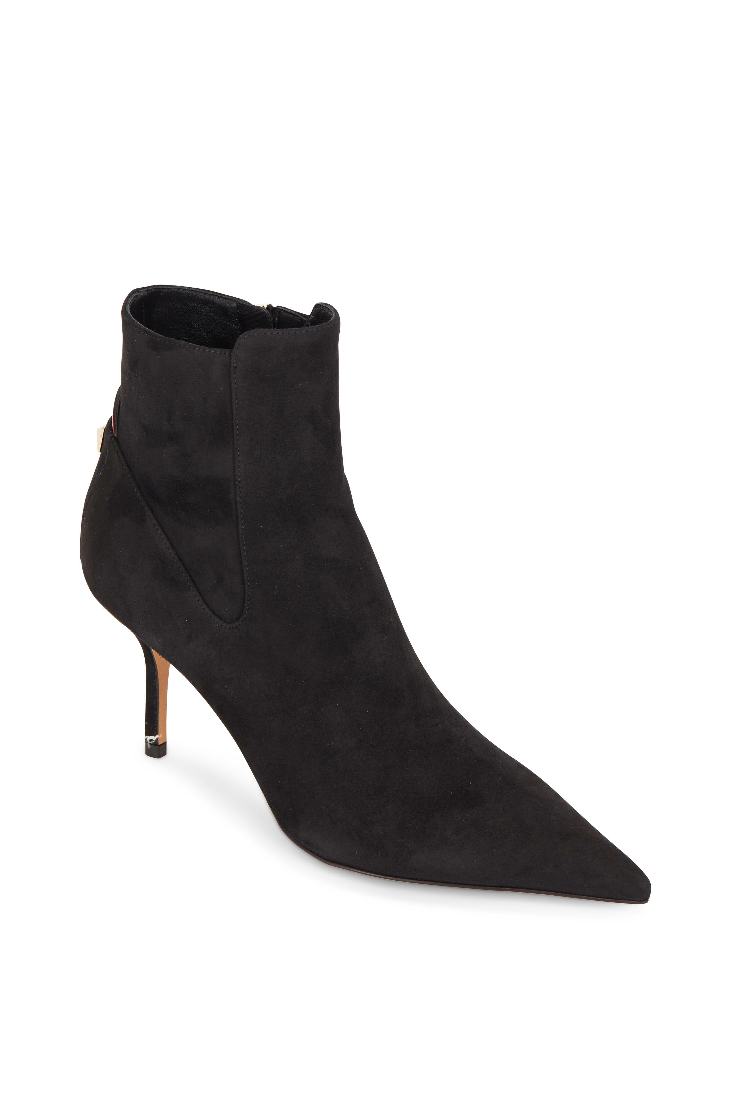 Valentino Garavani - Rockstud Black Suede Ankle Boot, 80mm
