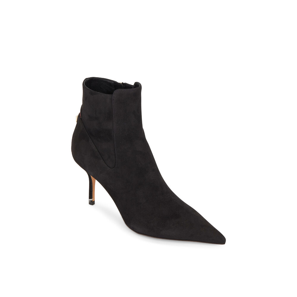 Valentino Garavani - Rockstud Black Suede Ankle Boot, 80mm