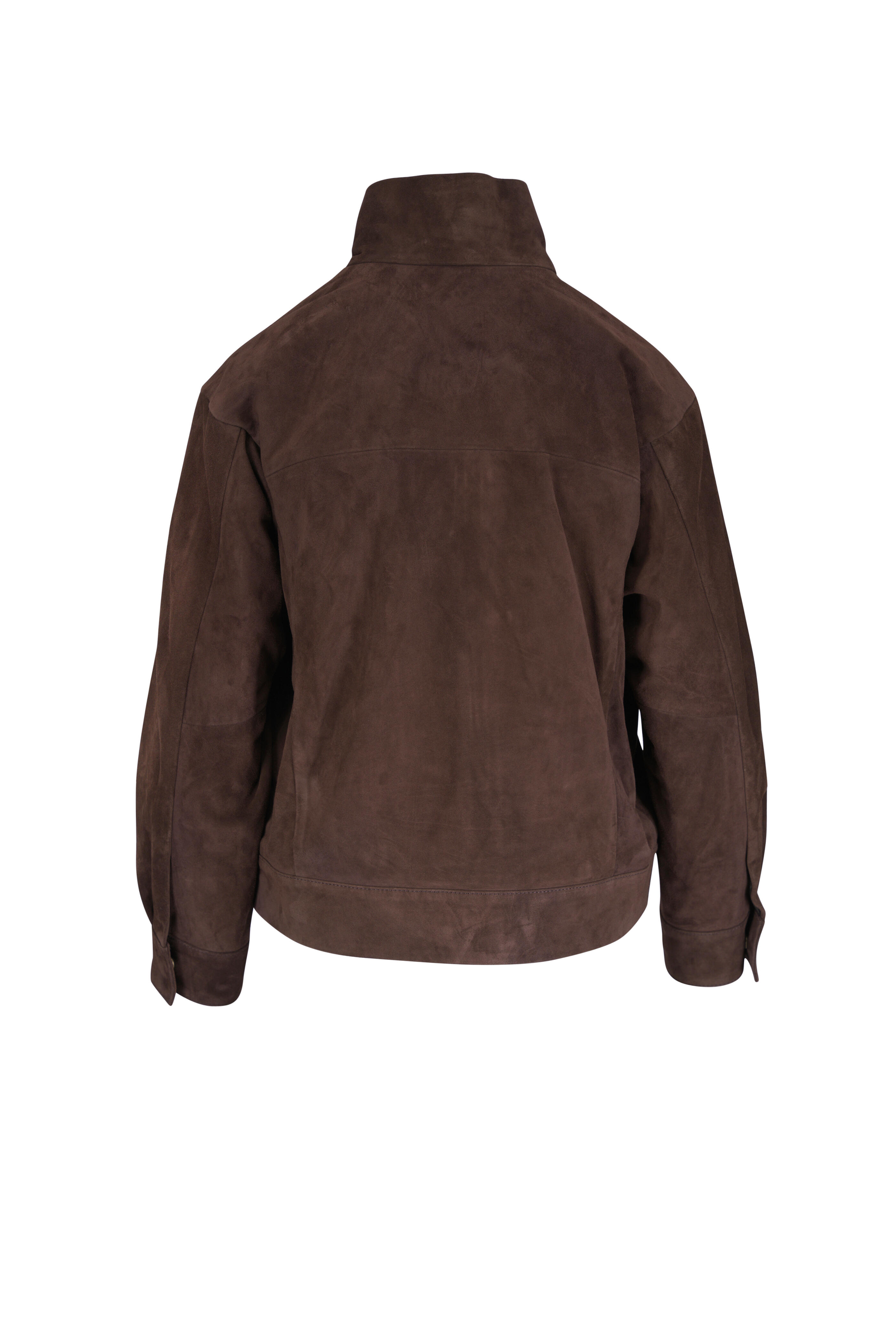 Nili Lotan - Cirque Chocolate Brown Suede Jacket - view 4