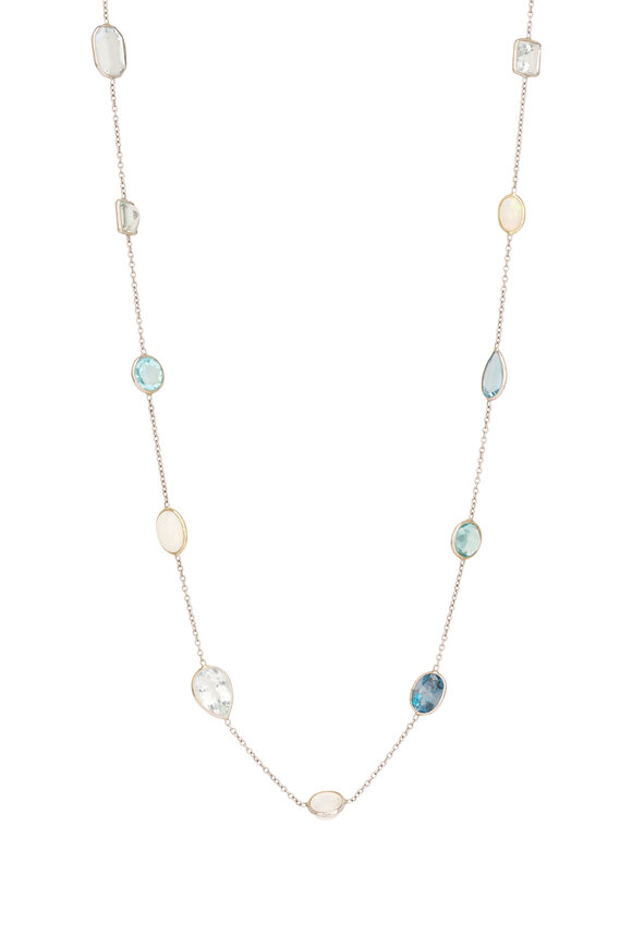 Renee Lewis 18k White Gold Antique Gemstone Necklace - view 1