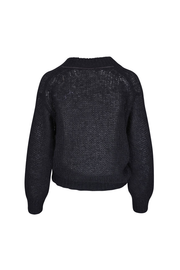 Brunello Cucinelli - Dazzling Medium Gray Net Cardigan