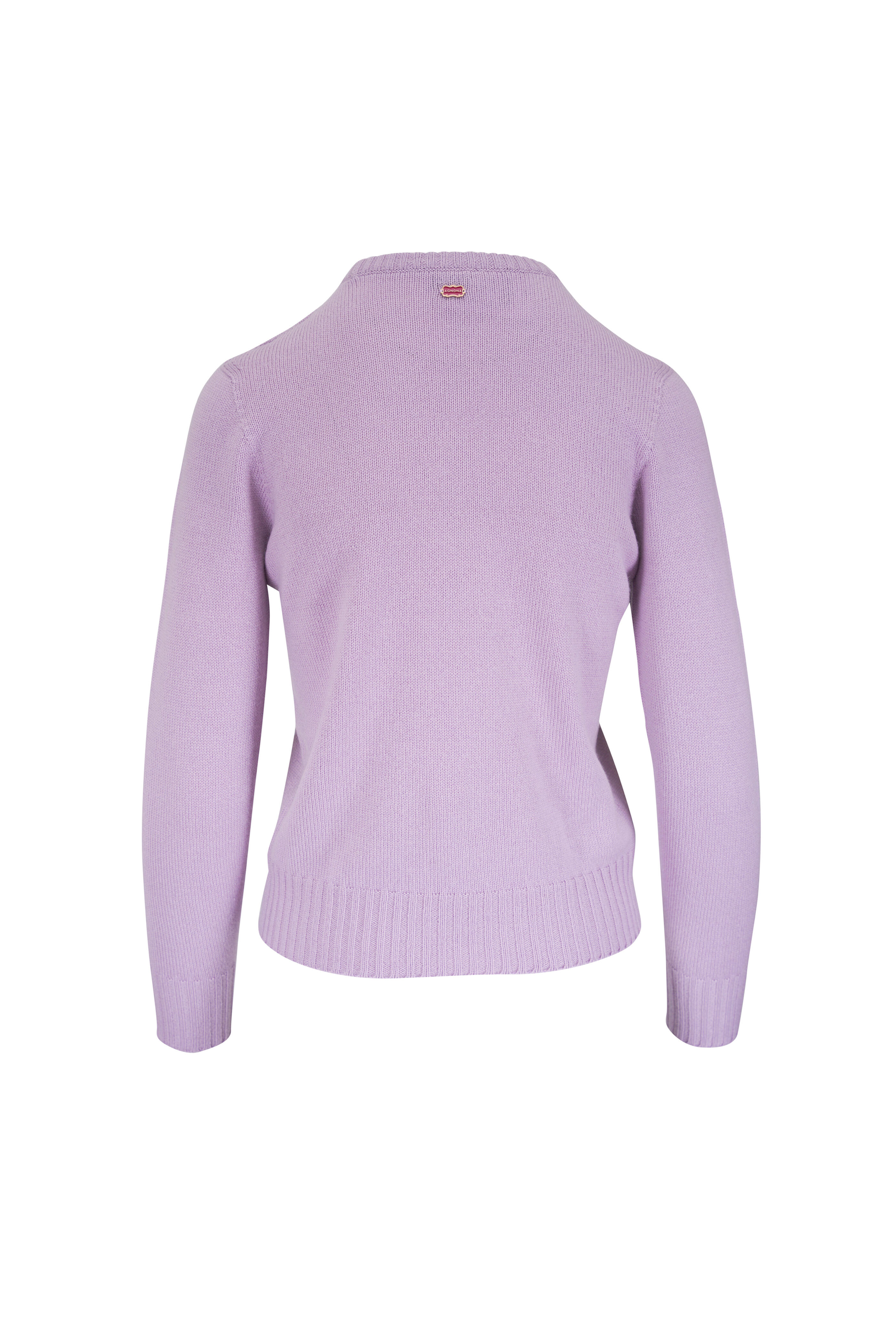 Agnona - Lipstick Lilac Cashmere Sweater - view 4