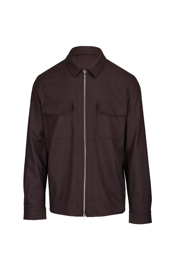 Marco Pescarolo Urus Dark Brown Cashmere Full Zip Jacket - view 1