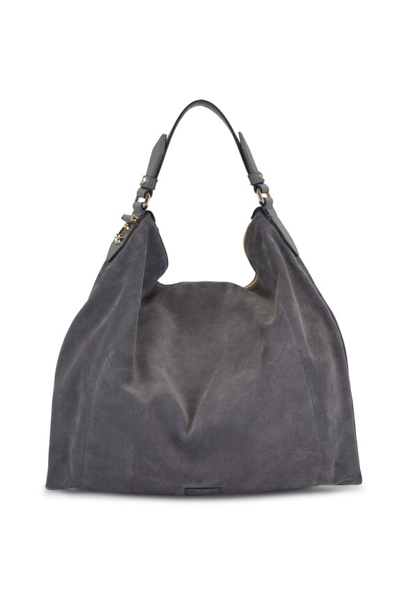 Jimmy Choo Ana Storm Suede Hobo