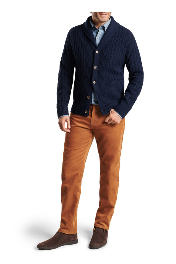 Peter Millar - Fisherman's Cable Shawl Collar Cardigan