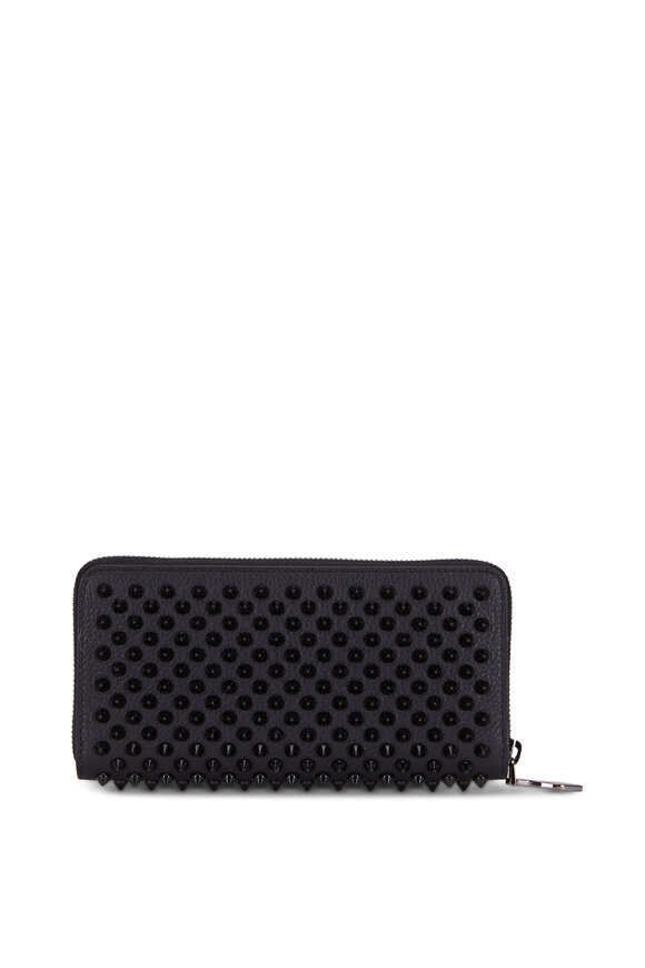 Christian Louboutin - Panettone Black Leather Spiked Wallet 