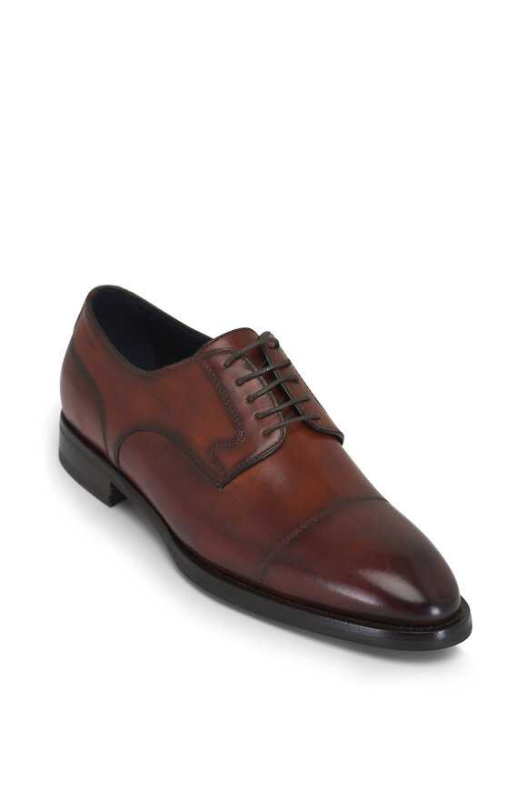 Di Bianco Bersano Marmo Brown Leather Dress Shoe