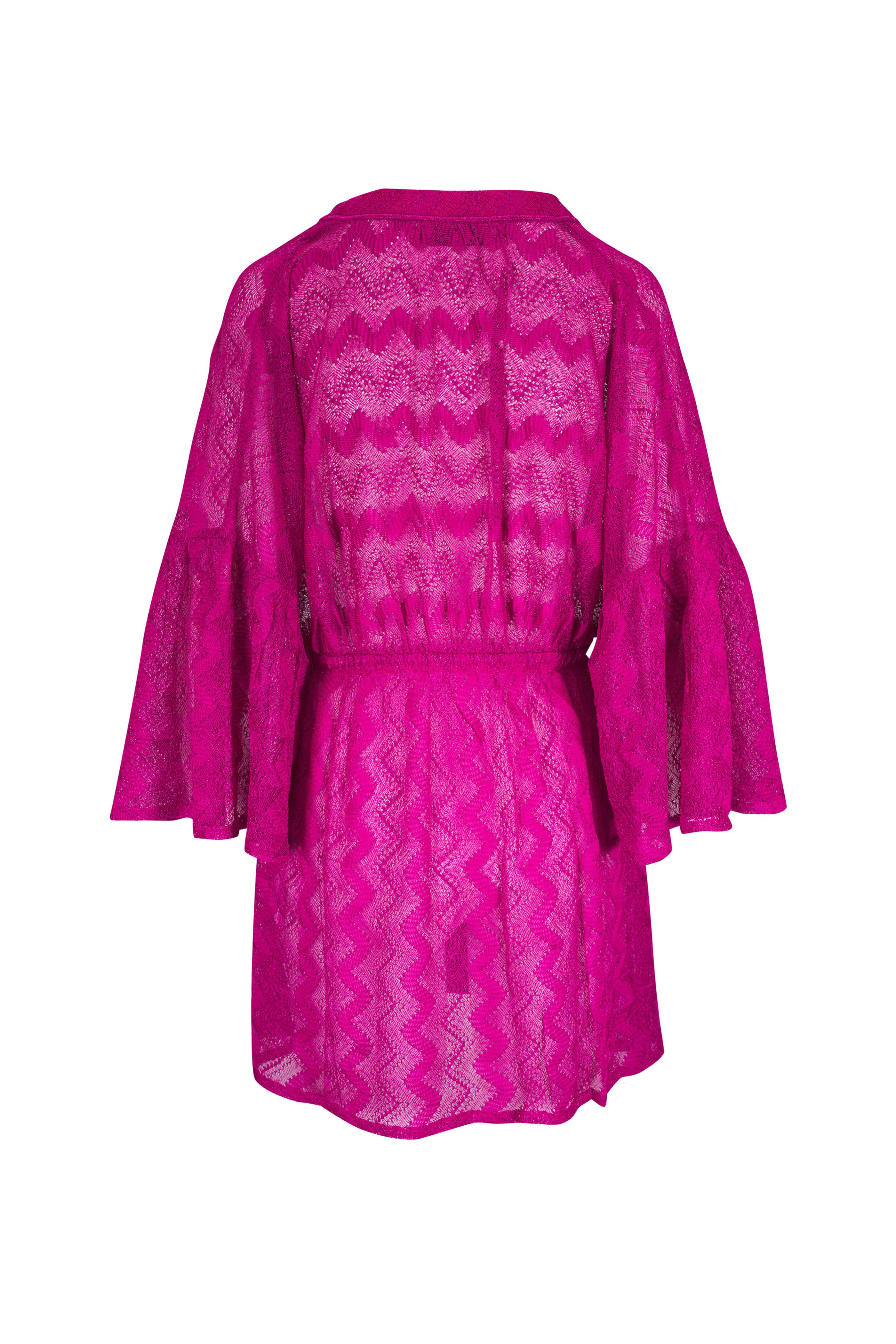 Missoni - Pink Chevron Tone-On-Tone Short Coverup