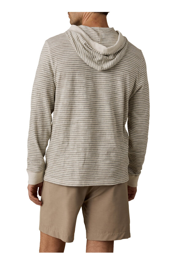 Faherty Brand Sunwashed Cedar Falls Stripe Cotton Hoodie - view 4
