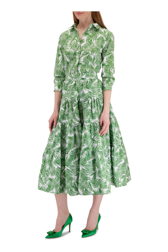 Carolina Herrera - Grasshopper Multi Tiered Midi Skirt 