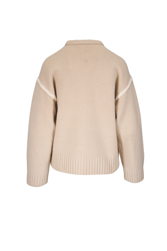 Totême - Harvest Embroidered Wool & Cashmere Knit Sweater