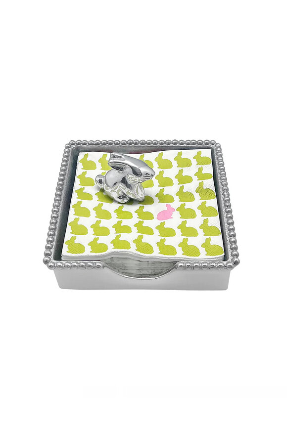 Mariposa Bunny Beaded Napkin Box Set