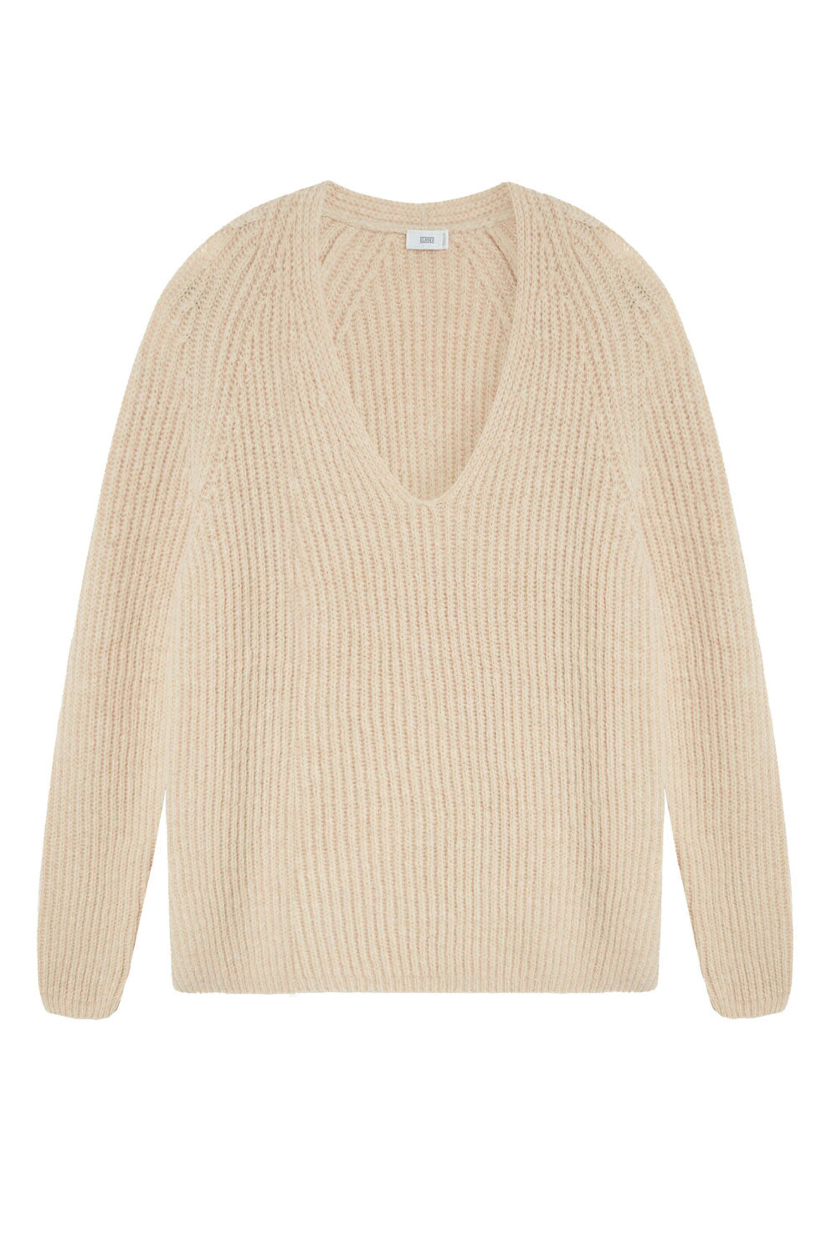 Closed - Nude Rib V Neck Sweater