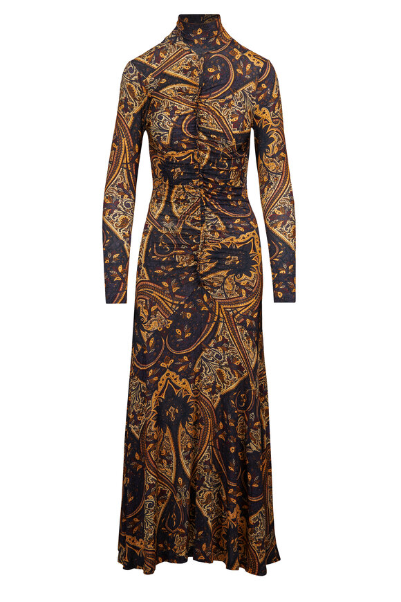 Ulla Johnson Ida Paisley Long Sleeve Jersey Dress - view 1