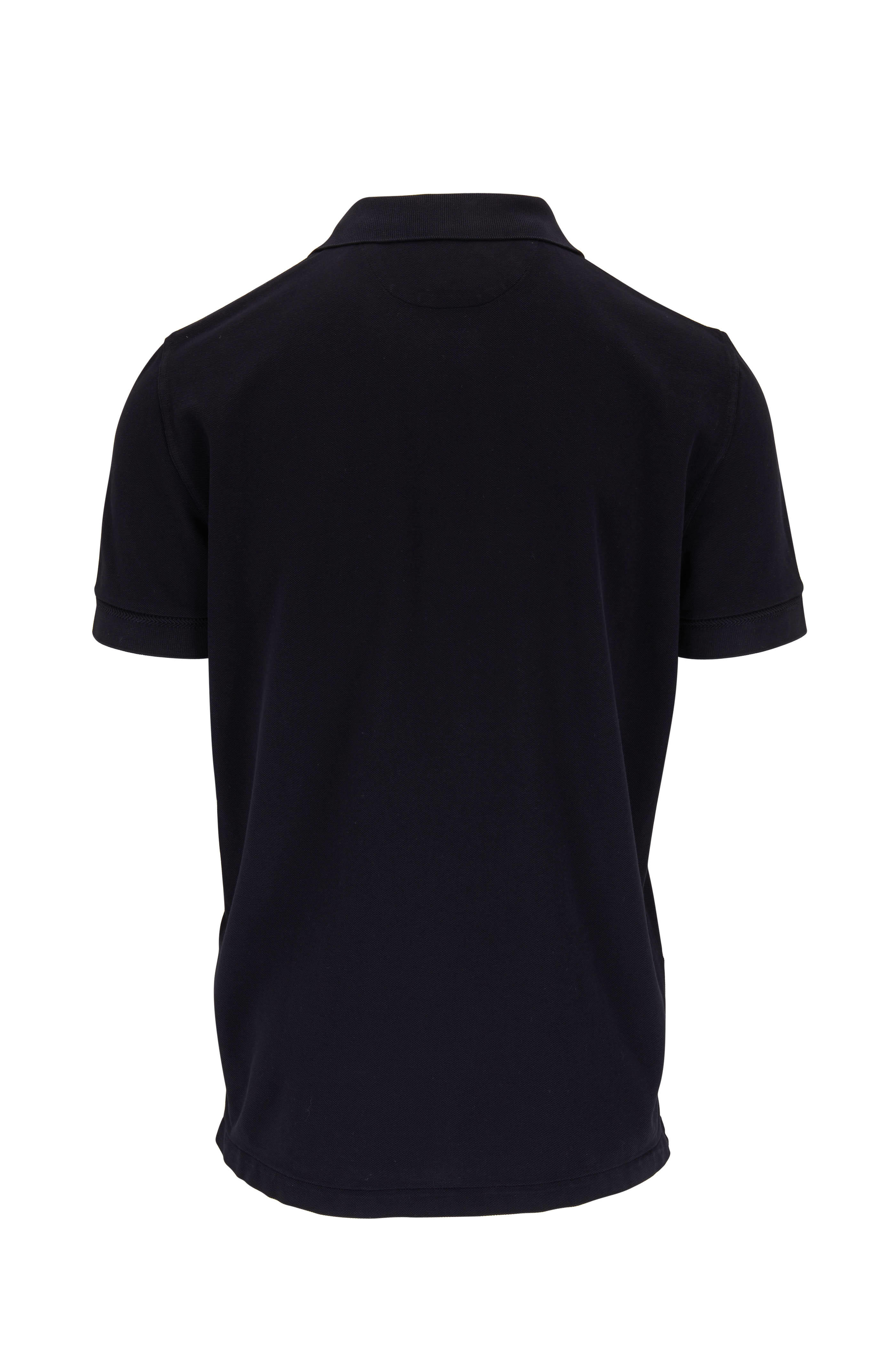 Tom Ford - Navy Blue Piquè Polo | Mitchell Stores