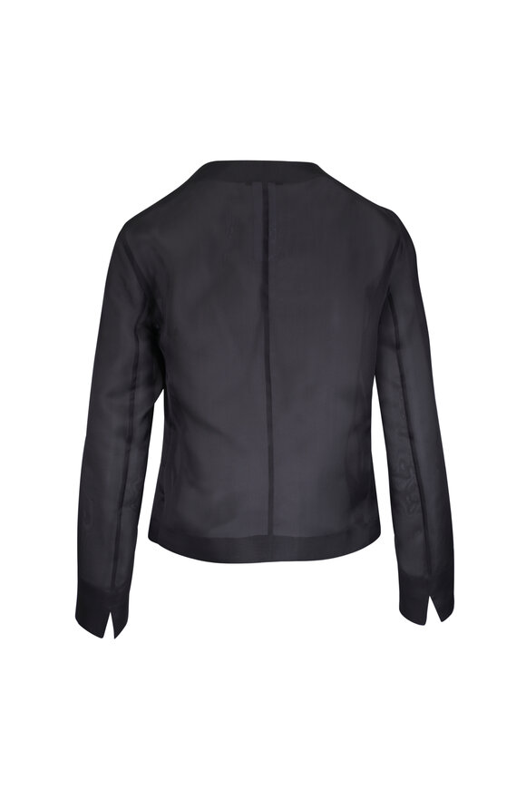 Akris Akio 3D Anemone Black Silk Organza Jacket - view 4