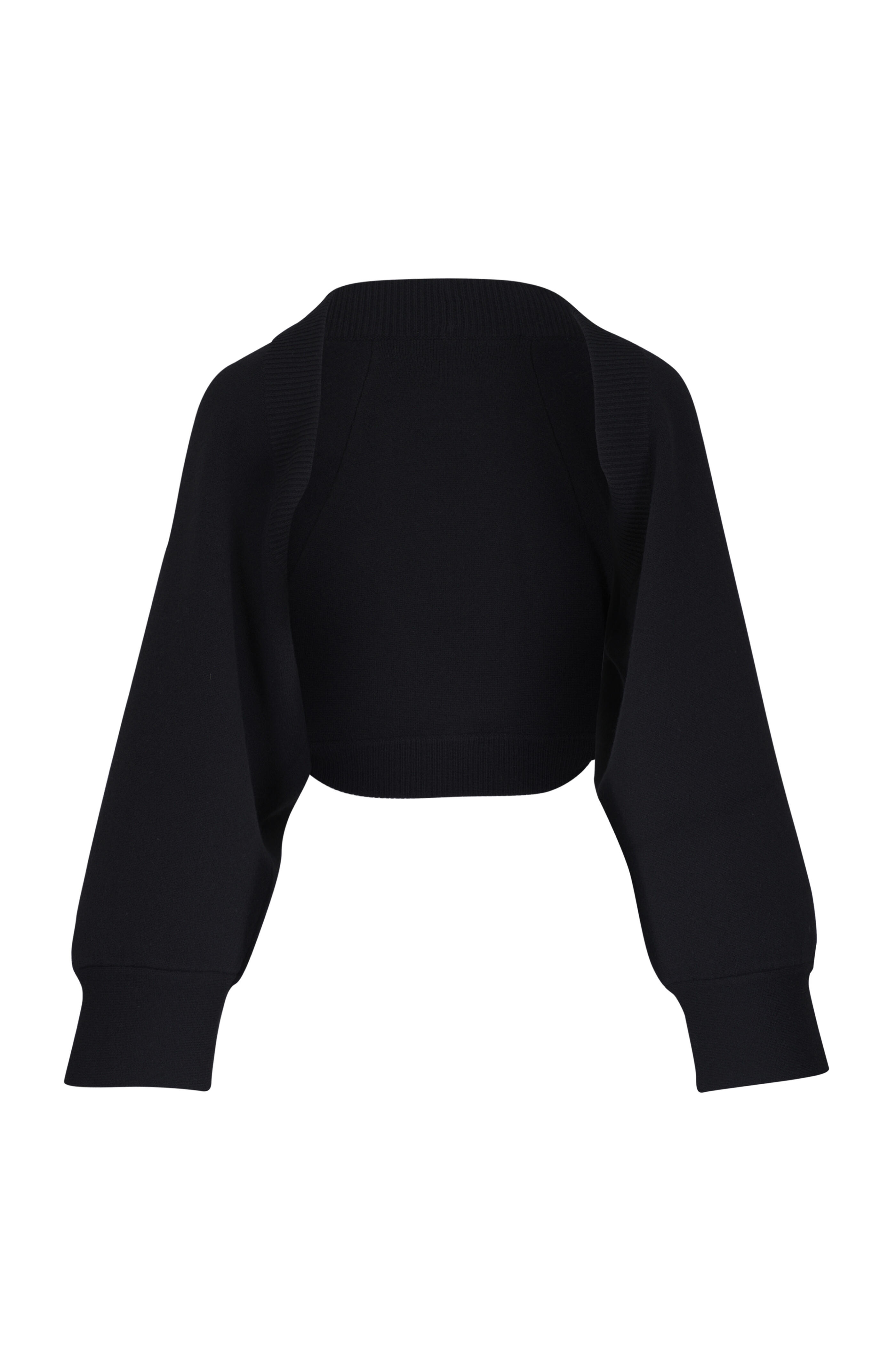Brunello Cucinelli - Black Cashmere Cropped Double Shrug Brunello Cucinelli - Black Cashmere Cropped Double Shrug