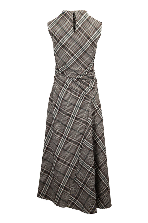Simkhai Burke Plaid Draped Midi Dress - view 2