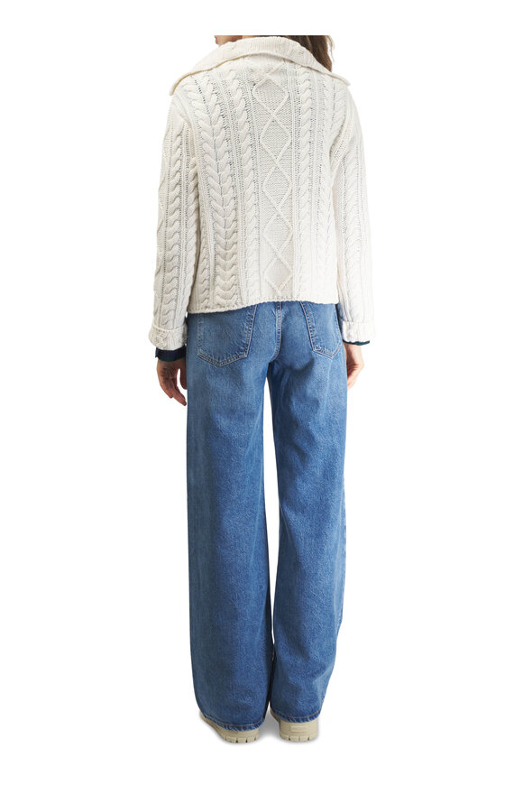 Lisa Yang - Kristin Cream Cable Knit Cashmere Cardigan