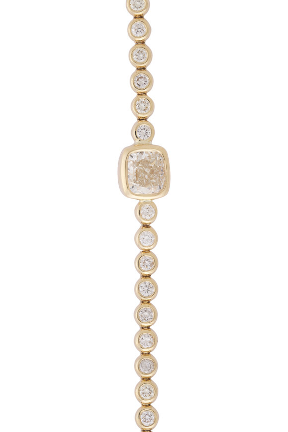 Lowy & Co 18k Yellow Gold Bezel Bracelet - view 2