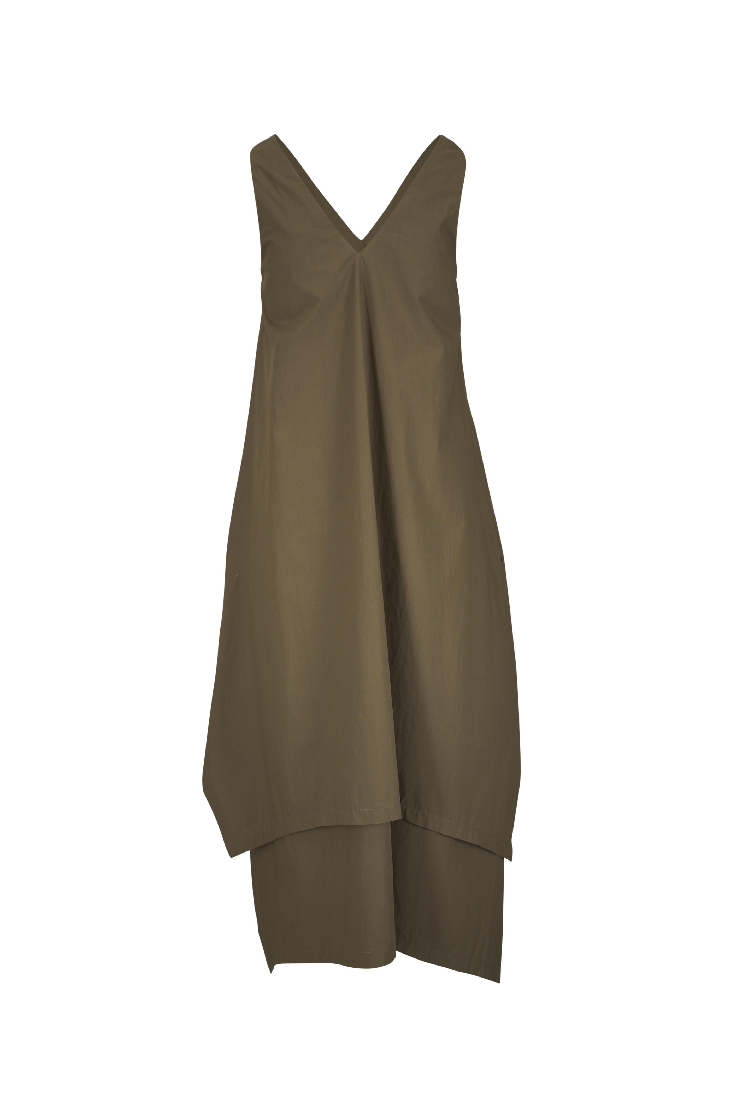 Odeeh - Dark Olive Cotton Poplin Dress