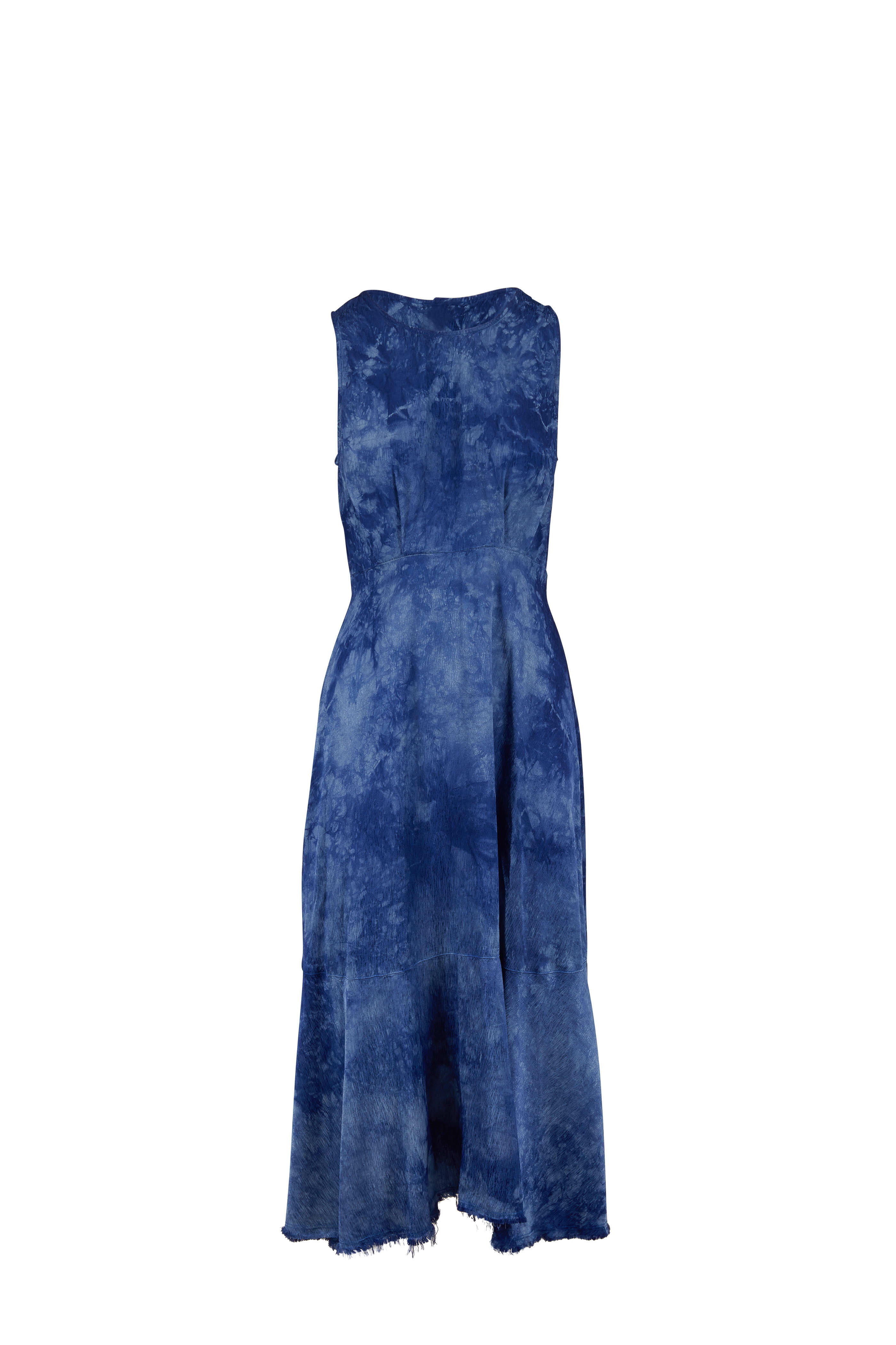 Raquel Allegra - Frida Blue Tie-Dye Sleeveless Maxi Dress