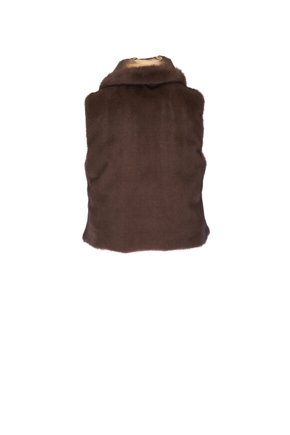 Viktoria Stass - Mocha Bronze Vegan Fur Reversible Vest