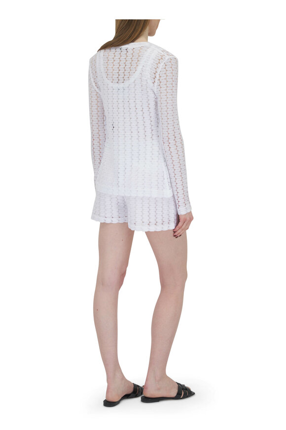 Missoni - Brilliant White Lace Knit Shorts