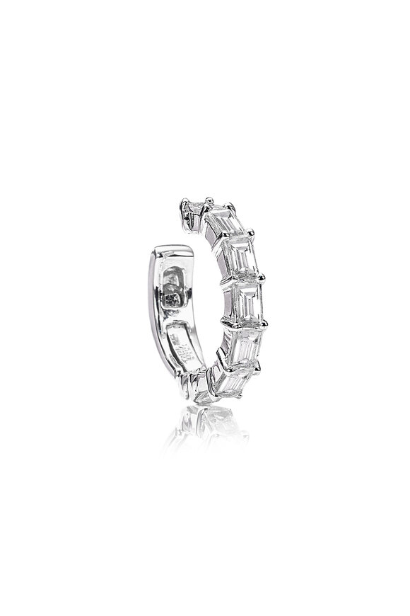 Nam Cho - 18K White Gold Modern Baguette Diamond Ear Clip