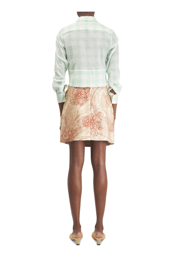 Odeeh Brick Scribbled Canvas Mini Skirt - view 3